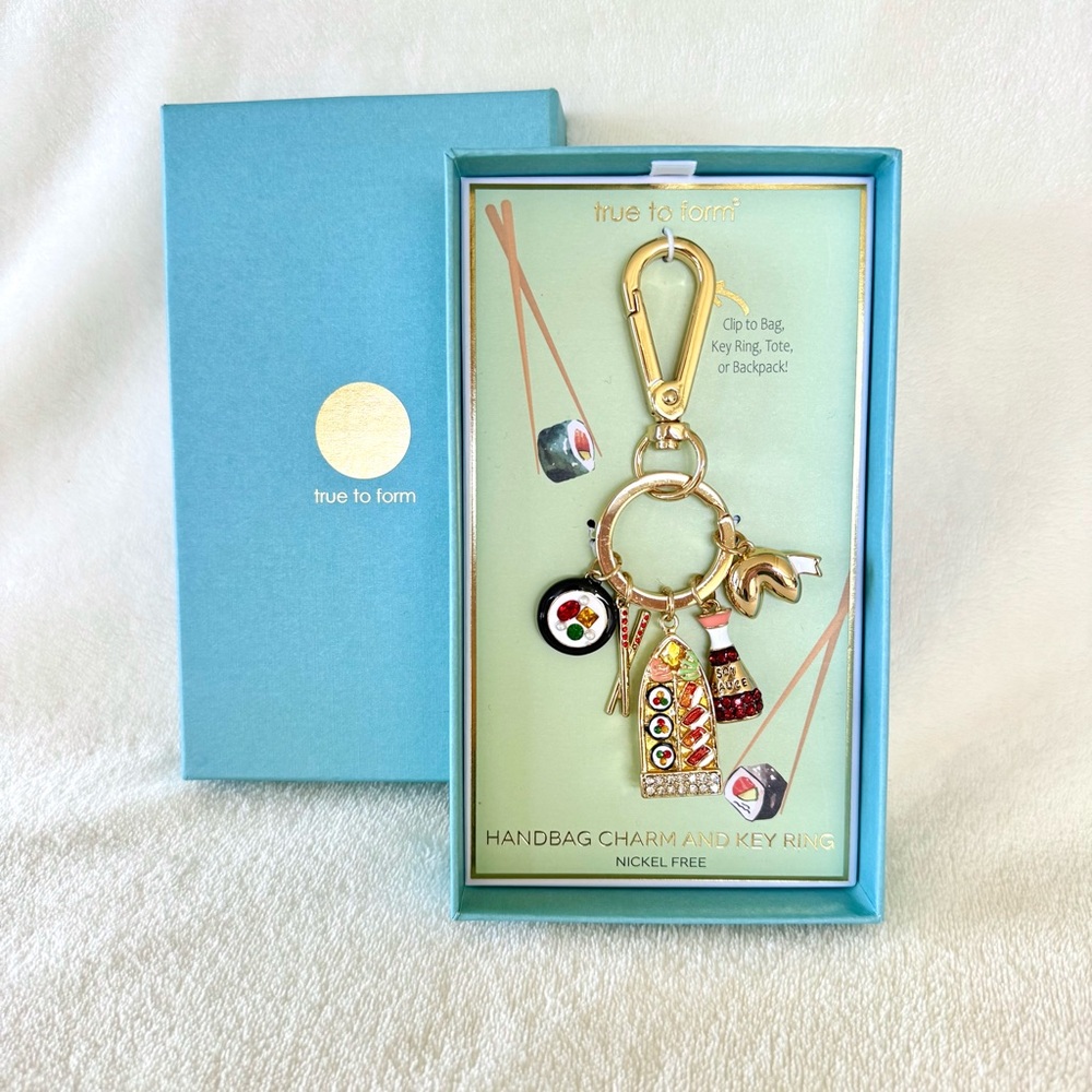 True to Form Sushi Dinner Date Key Chain / Bag Charm - Picture 2 of 5